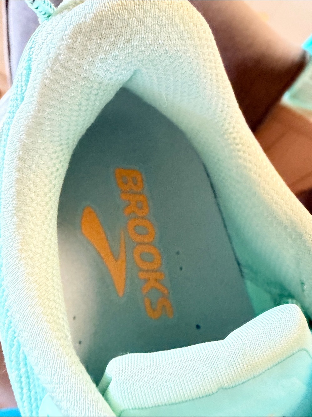 Light Teal Women's Athletic Sneakers - Brooks - Picture 6 of 6